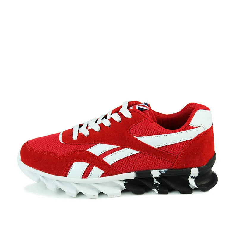 Men's breathable mesh casual running shoes with front strap, rubber sole, low-top design, available in multiple colours and sizes 39-46