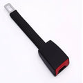 Black car seat belt extender 250mm length model 805 with polyester webbing and steel buckle
