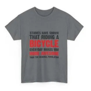 Grey women's short sleeve cotton t-shirt with a printed pattern, shown on a hanger.