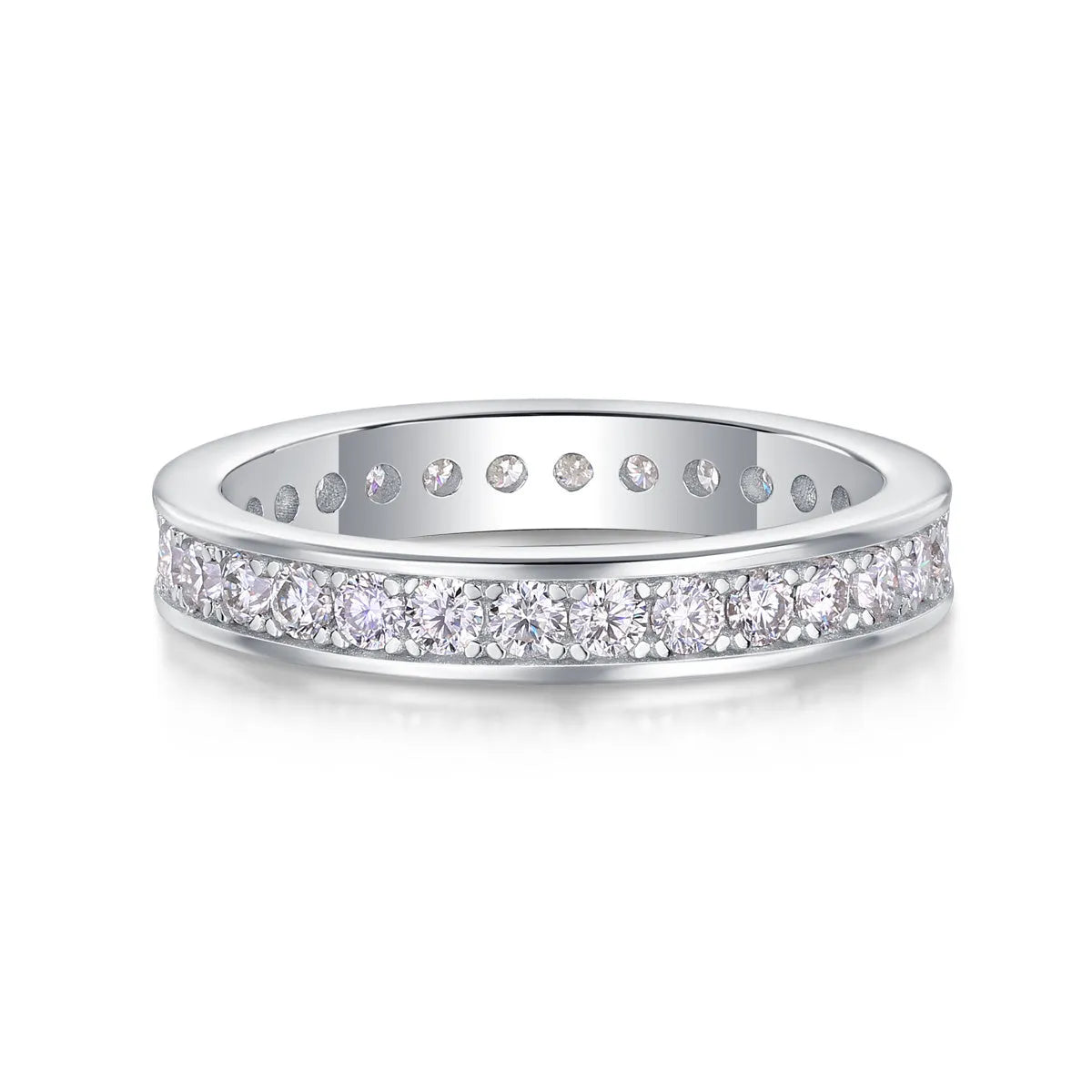 Moissanite wedding ring set S925 silver platinum plated gold platinum rose gold sizes 5-9 with GRA certificate