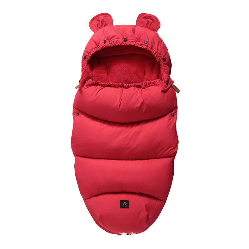100cm cotton blend baby stroller sleeping bag in silkworm cocoon style on a pram