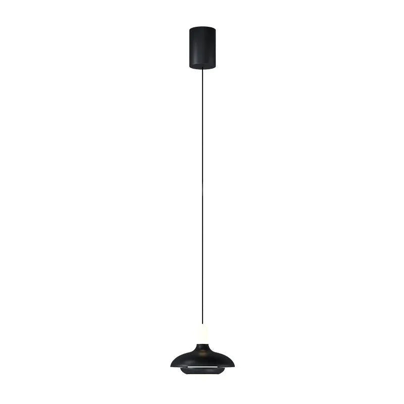 Adjustable Nordic pendant light in moon white or obsidian black with lifting mechanism