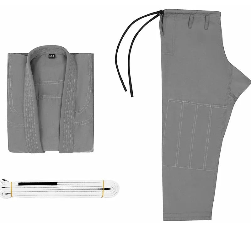 Brazilian Jiu-jitsu training wear set in cotton blend fabric with jacket and trousers