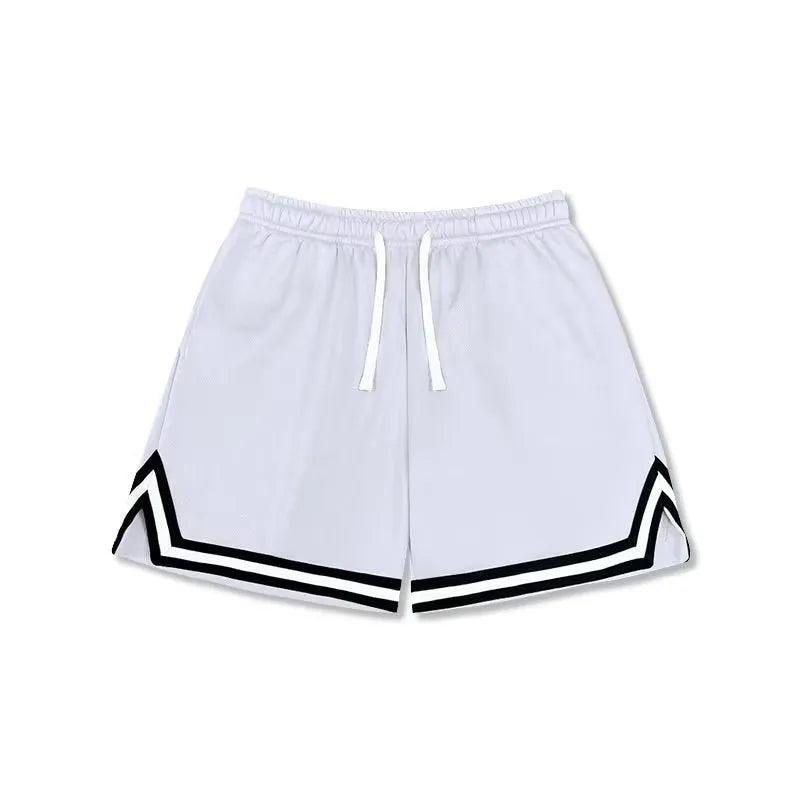 Men's loose fit polyester summer shorts in various colours with an elastic waistband.