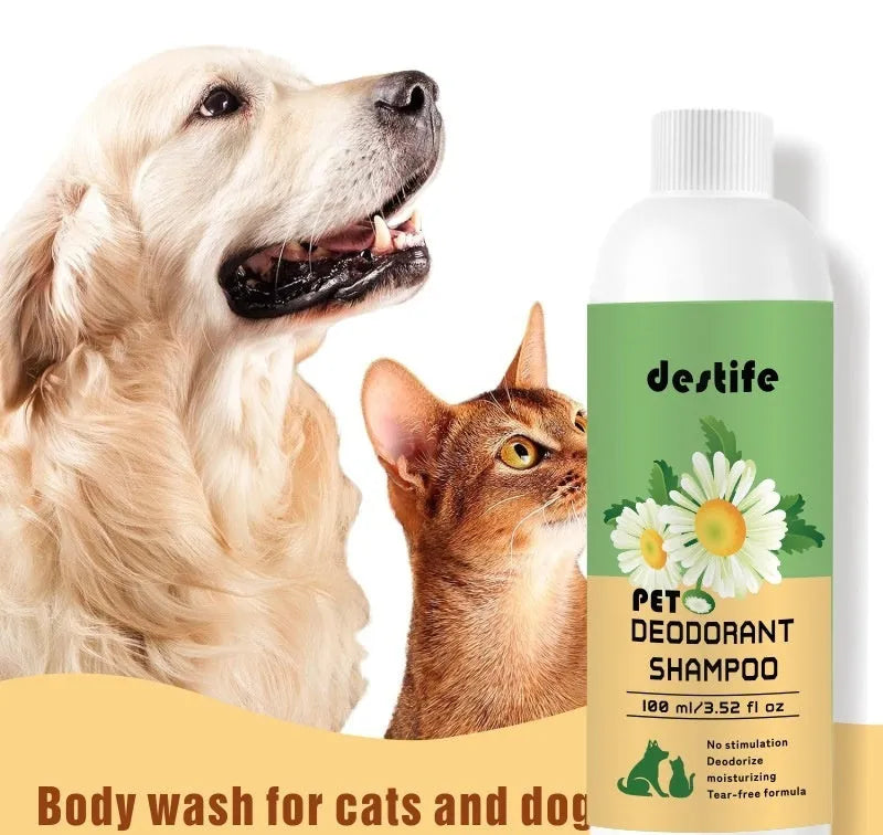 100ml pet shampoo bottle for dogs and cats with deodorising fragrance