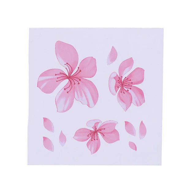 Cherry blossom flower pattern car sticker on vehicle window showing waterproof PVC material
