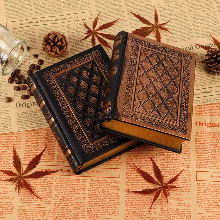 Imitation leather sketch notebook black gold colour A5 size 12.3x17cm