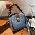 PU shoulder crossbody bag in white, blue or black with adjustable strap and retro street style