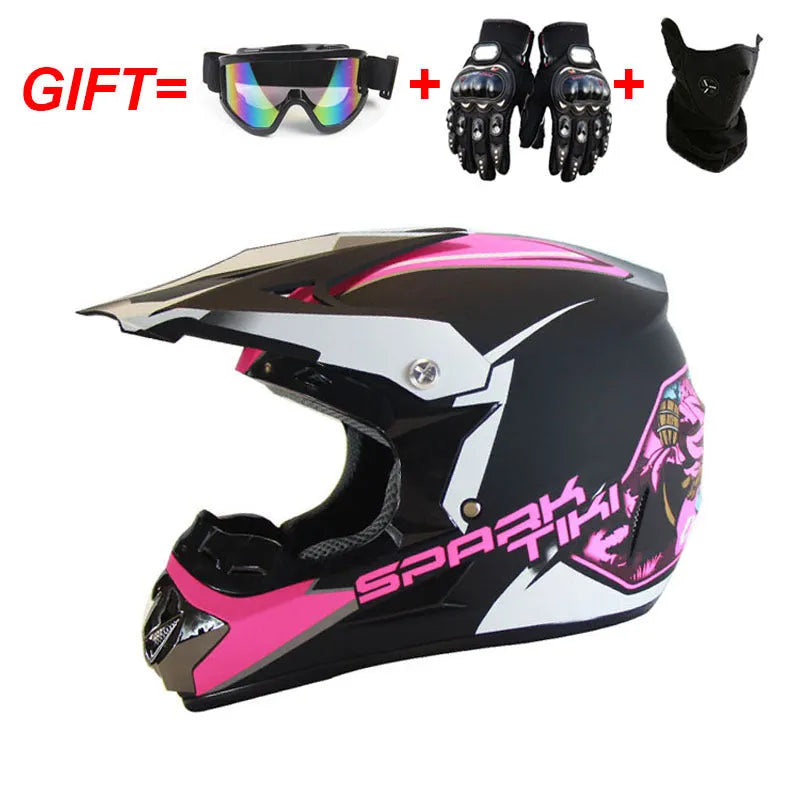 Electric cross country helmet in ABS material, lightweight design, available in various colours and sizes