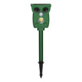 Fashion Outdoor Infrared Solar-powered Animal Repeller dark green plastic with solar panel