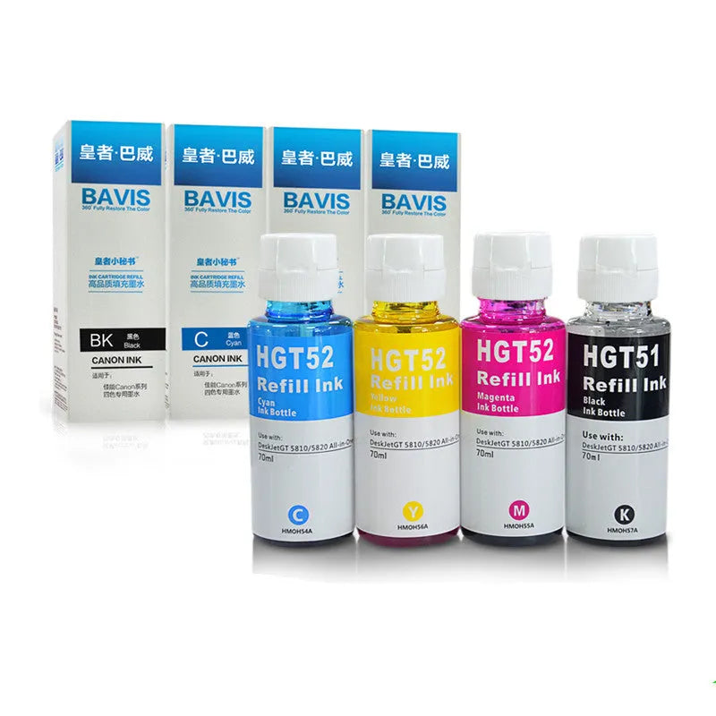 HP GT51 black and GT52 cyan magenta yellow ink cartridges set for OfficeJet Smart Tank printers with high page yields