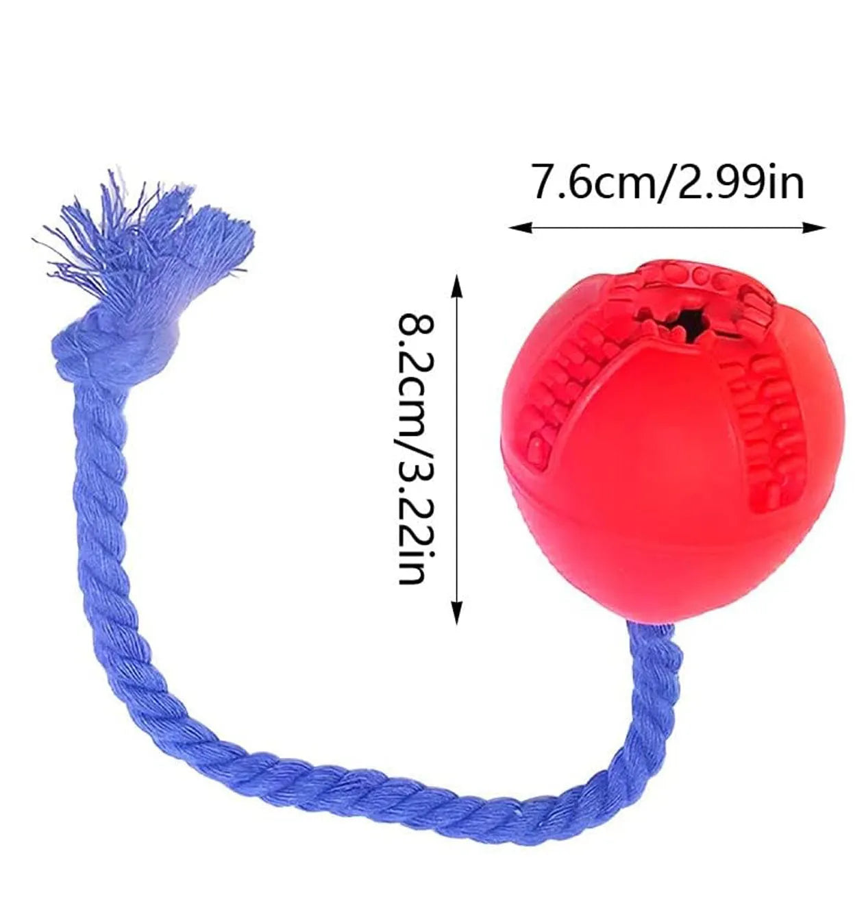 Orange interactive dog crate toy with rope made from natural rubber for crate training puppies