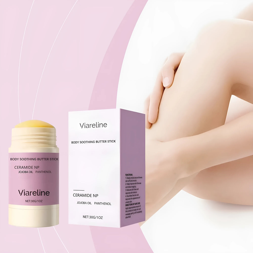 Anti-wrinkle firming body soothing stick with 30g capacity containing ceramide and botanical oils