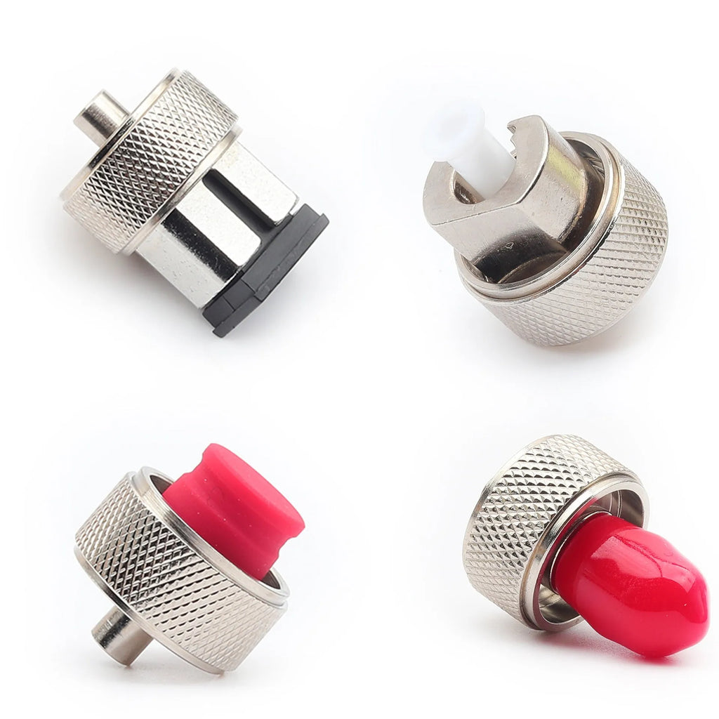 OTDR connector interface set with FC SC ST and LC adapters for fibre optic testing