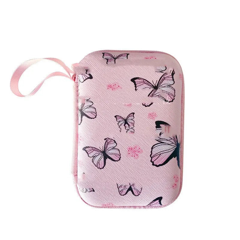 EVA double-layer storage box 14.5x10cm for earphones and digital accessories with printed designs