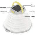 White camping lamp with large capacity lighting and single-key cycle switch for tent use