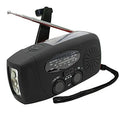 Solar hand crank radio flashlight in ABS with multiband radio, USB interface, red or black