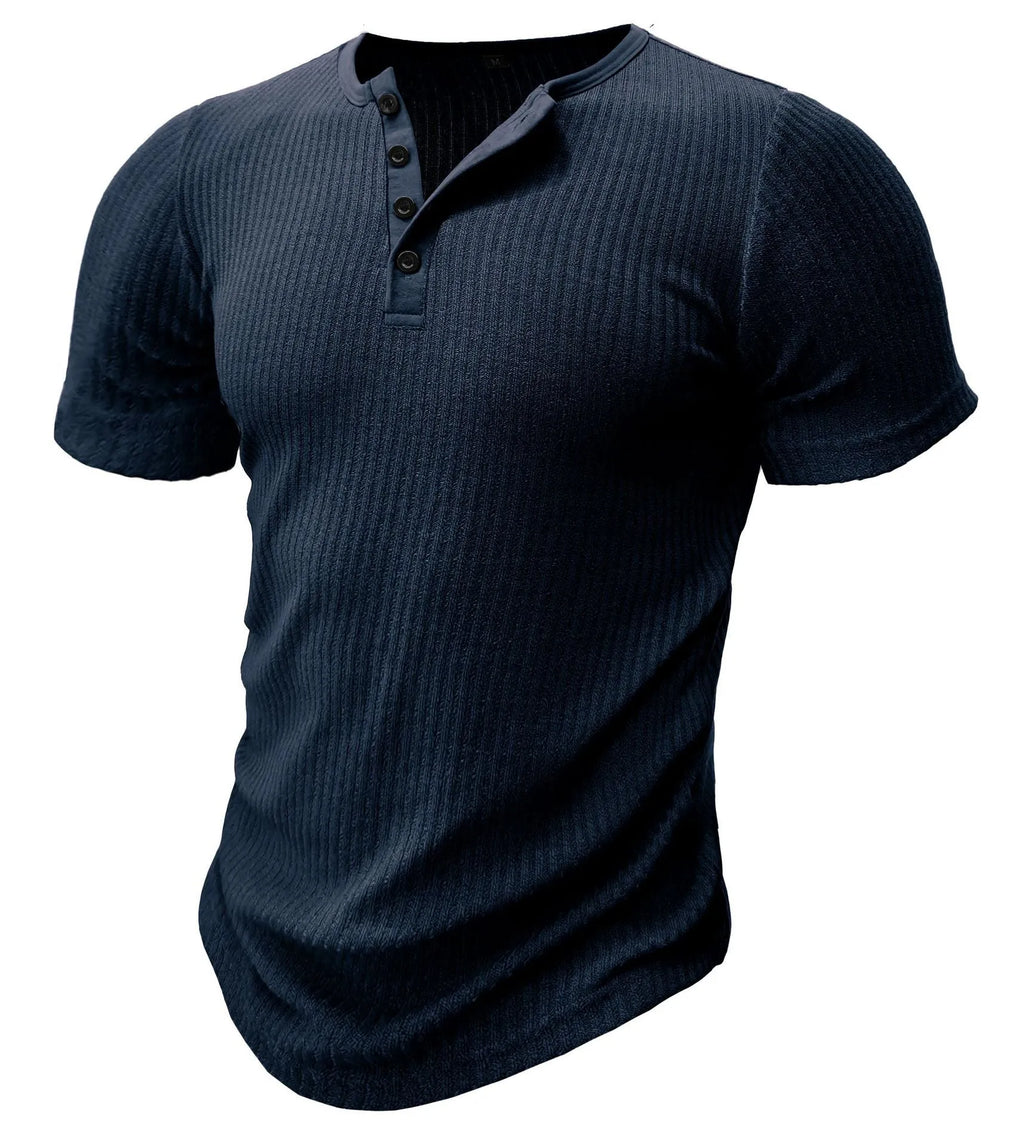 Men's slim-fit short-sleeve sports T-shirt in polyester, shown in Army Green colour.