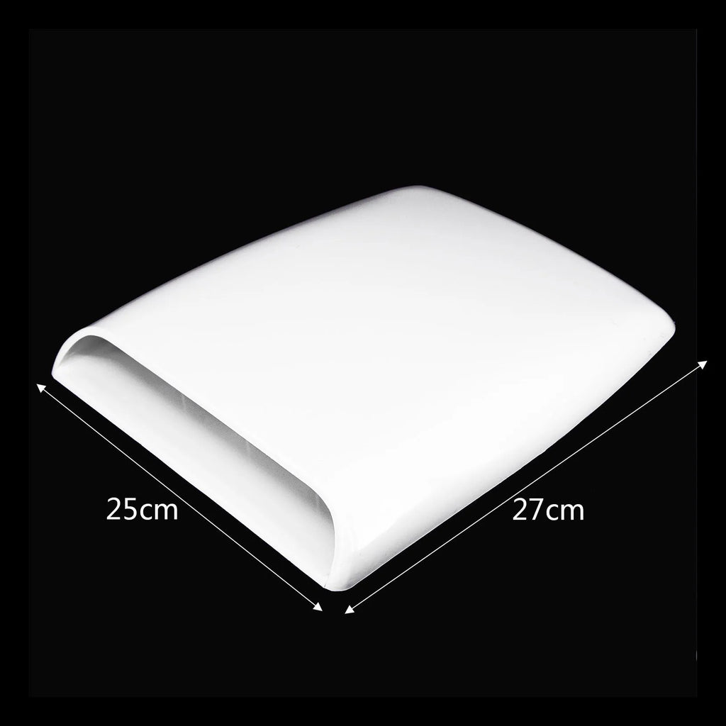 Black ABS plastic decorative car hood air outlet vent with adhesive base