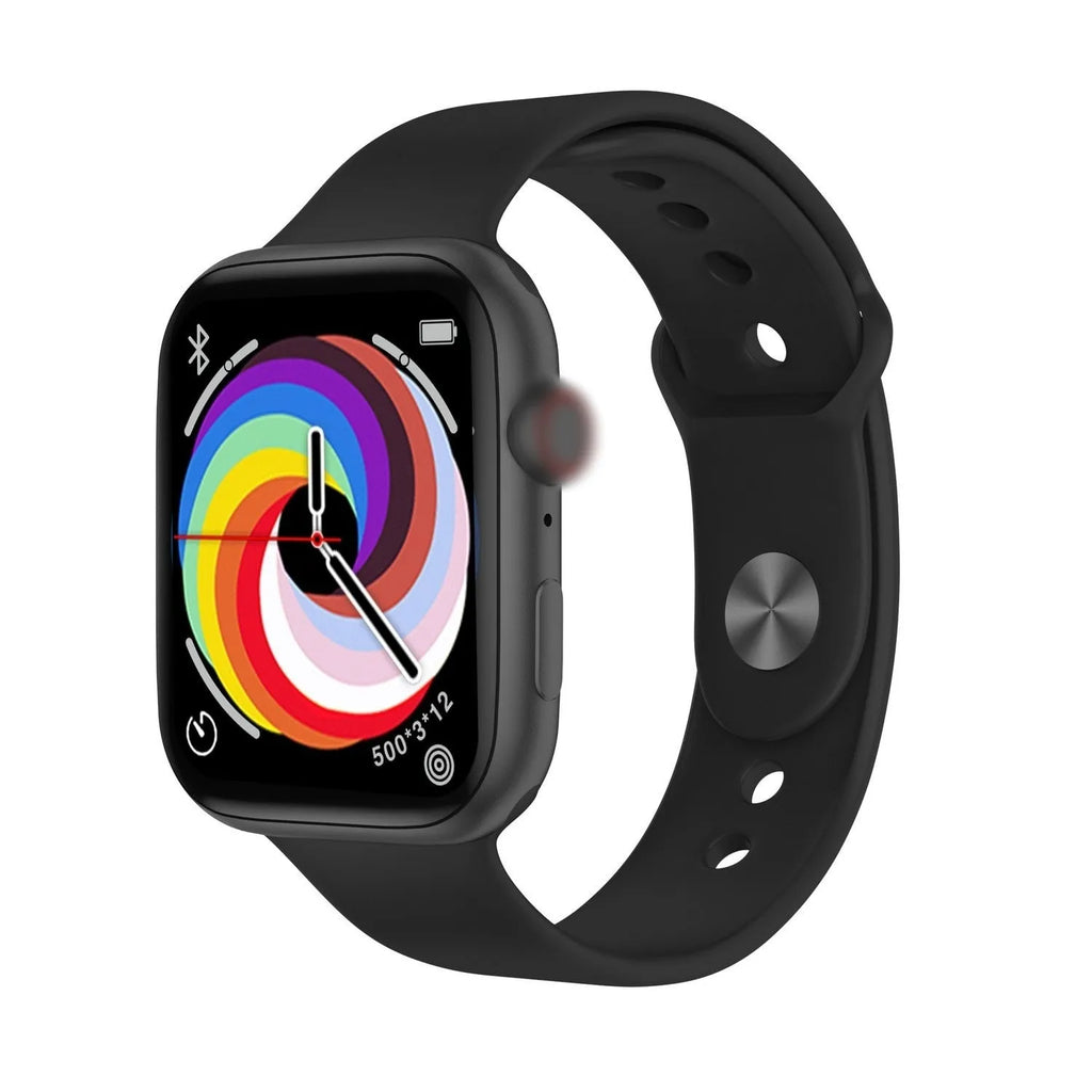 Blood sugar testing smart watch with TFT screen, Bluetooth calling, and health monitoring in black