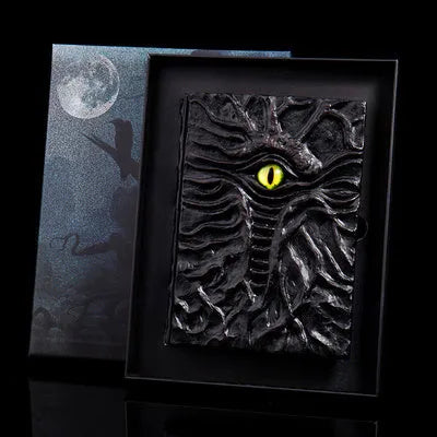 Cthulhu demon eye notebook with resin relief embossed cover measuring 140×200mm