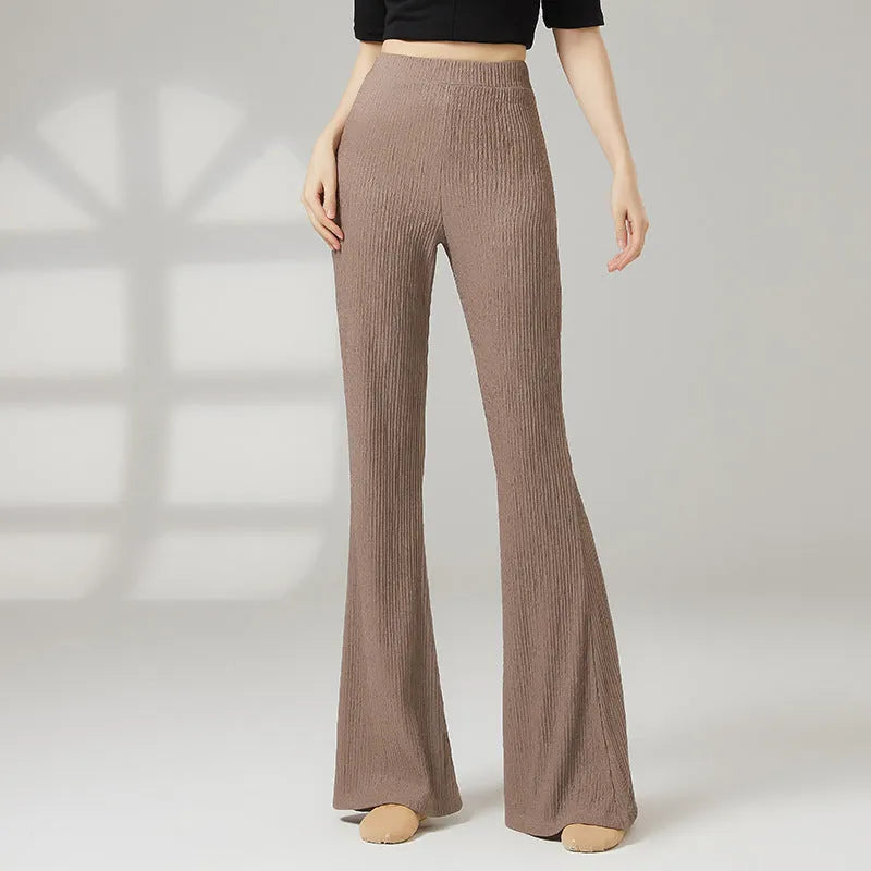 Women's solid colour polyester dance practice trousers for classical training