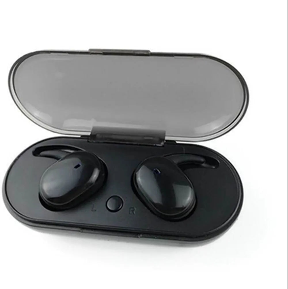 TWS4 Bluetooth headset with graphene vibration film and ergonomic design in black