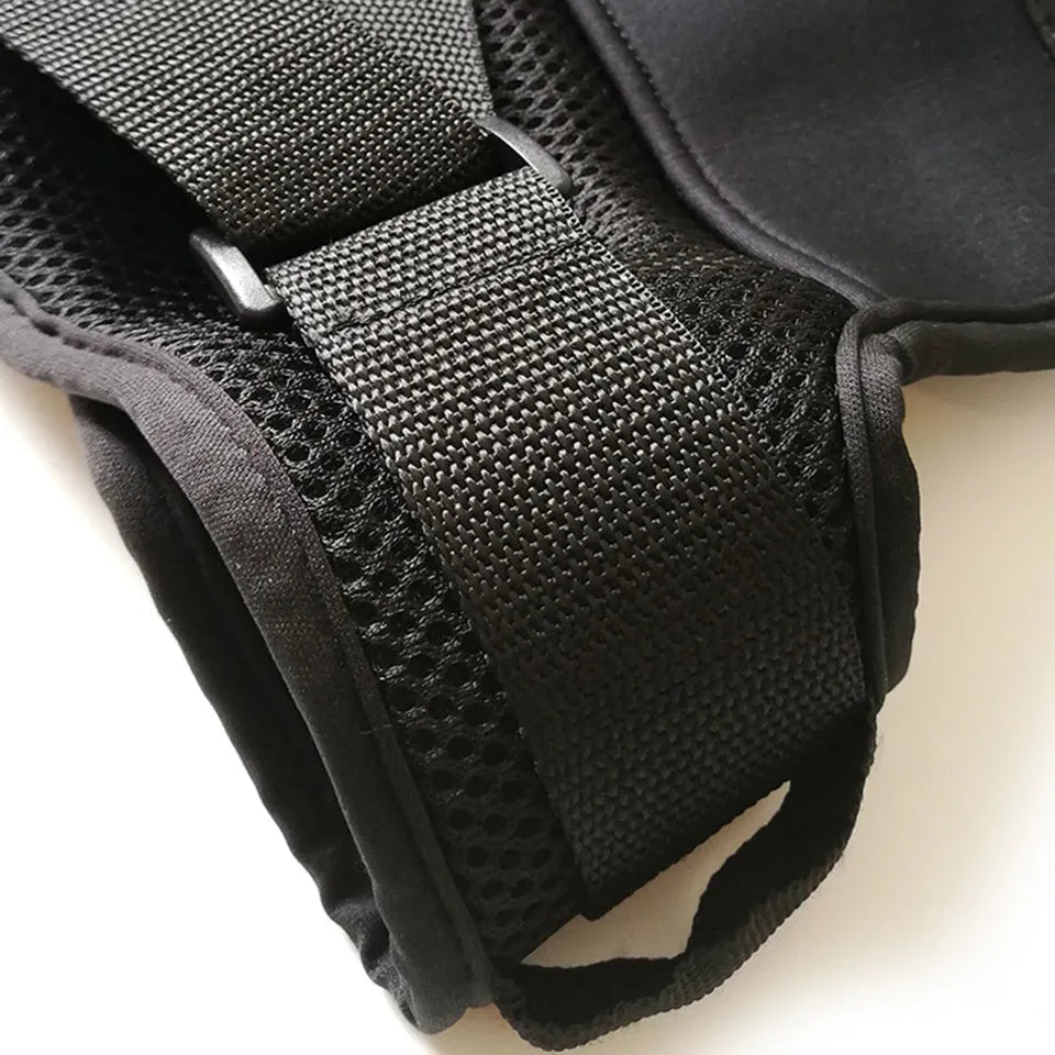 Black thick sea fishing cushion with non-slip rubber dots and adjustable waist belt buckles