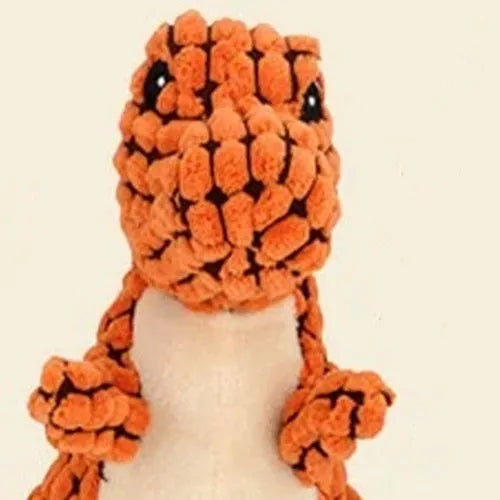 Sound-making bite-resistant dog toy in grey, green and orange colour options