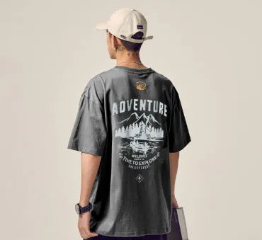 Men's plus size short sleeve t-shirt in black, dark grey and white colours
