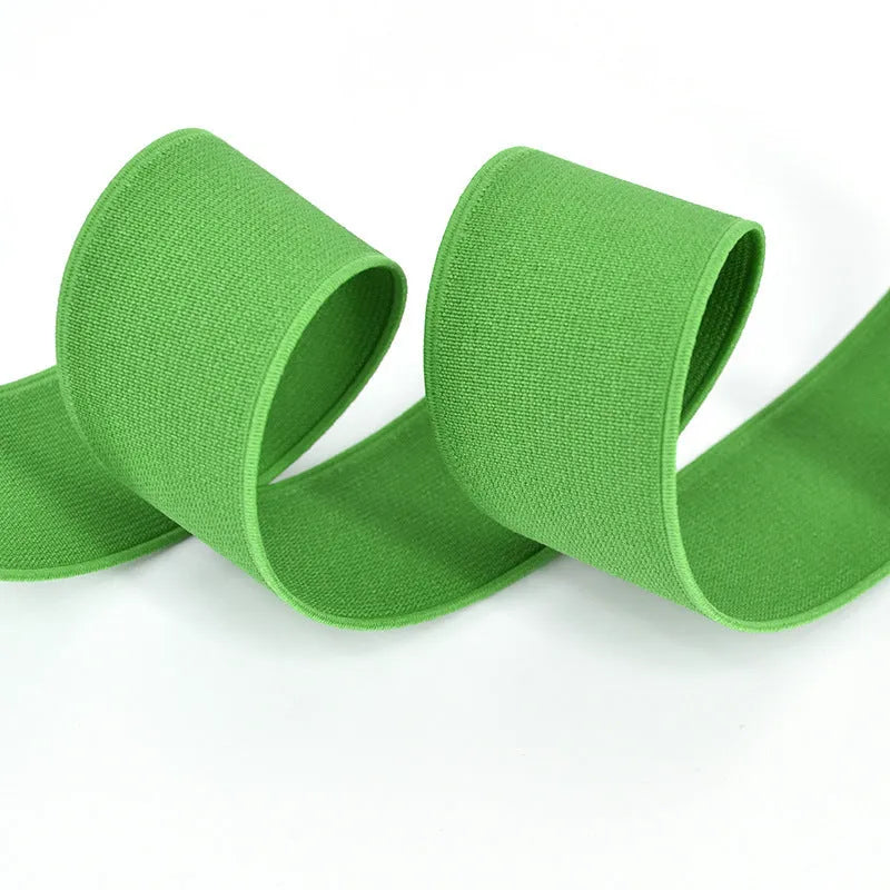 5cm wide rubber elastic band in ten fashion colours including black, brown and blues