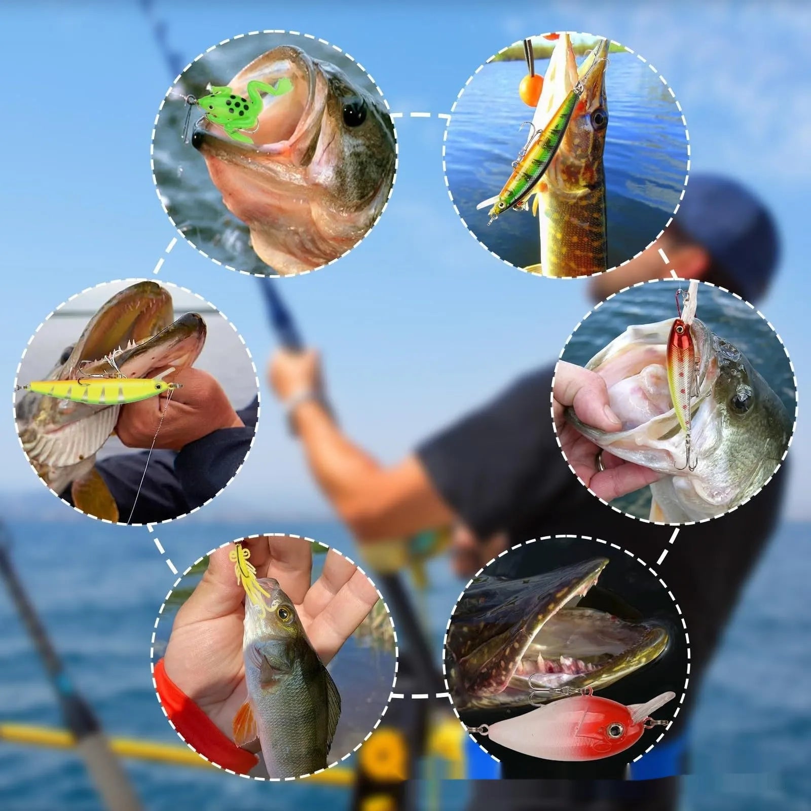 Fishing Bait Christmas Countdown Calendar Blind Box Set with PVC bait fishing tackle for elderly