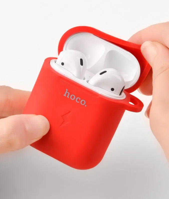 Hoco silicone headphone case for AirPods in black with wireless charging support