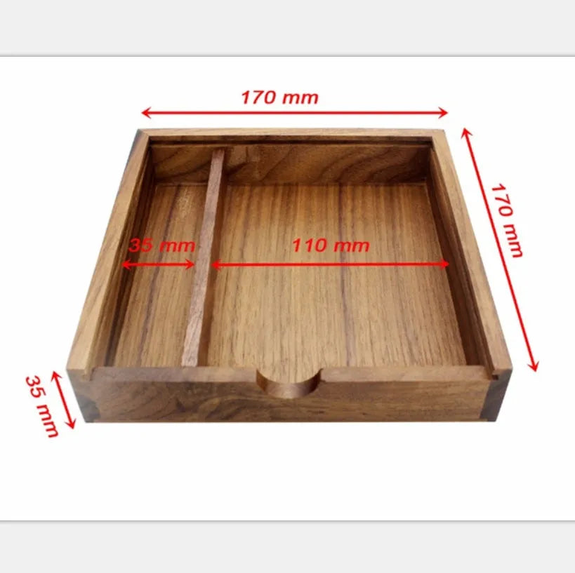 USB3.0 wooden U disk 32GB flash drive with large square wooden box in coffee colour