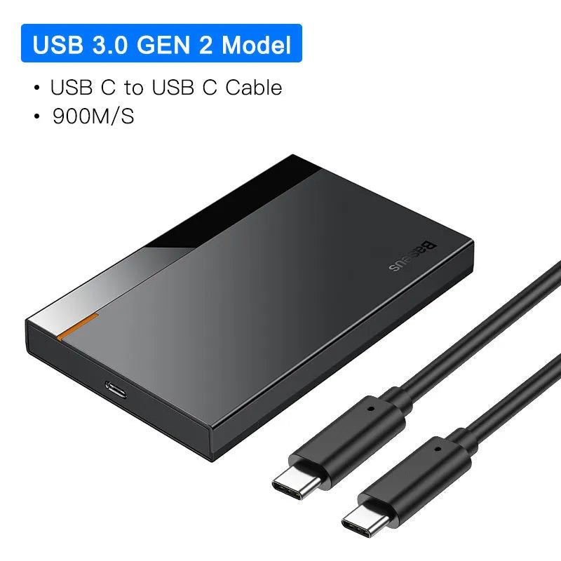 Universal 2.5 inch solid state hard disk enclosure with three interface options and smart hibernation