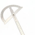 Adjustable plastic protractor showing 0-180 degree measurement range with clear markings