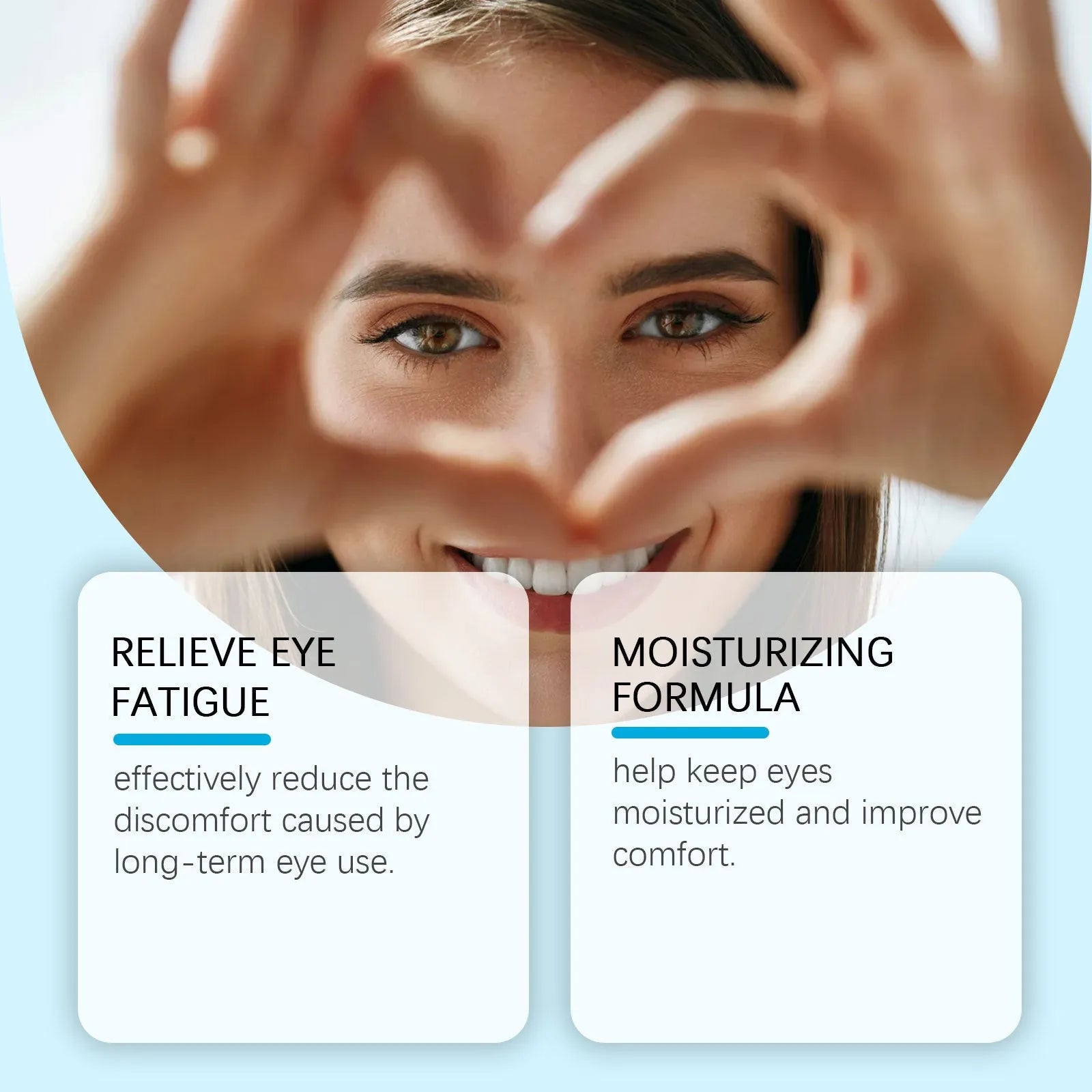 Bottle of mint and sodium hyaluronate moisturising eye drops for gentle eye care.