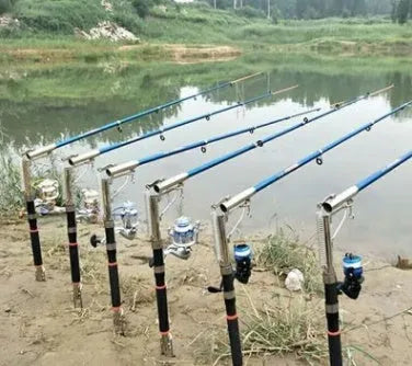 Automatic sea pole fishing rod set with spring mechanism, available in 2.1, 2.4, 2.7 lengths and 3000, 4000, 5000 reels.