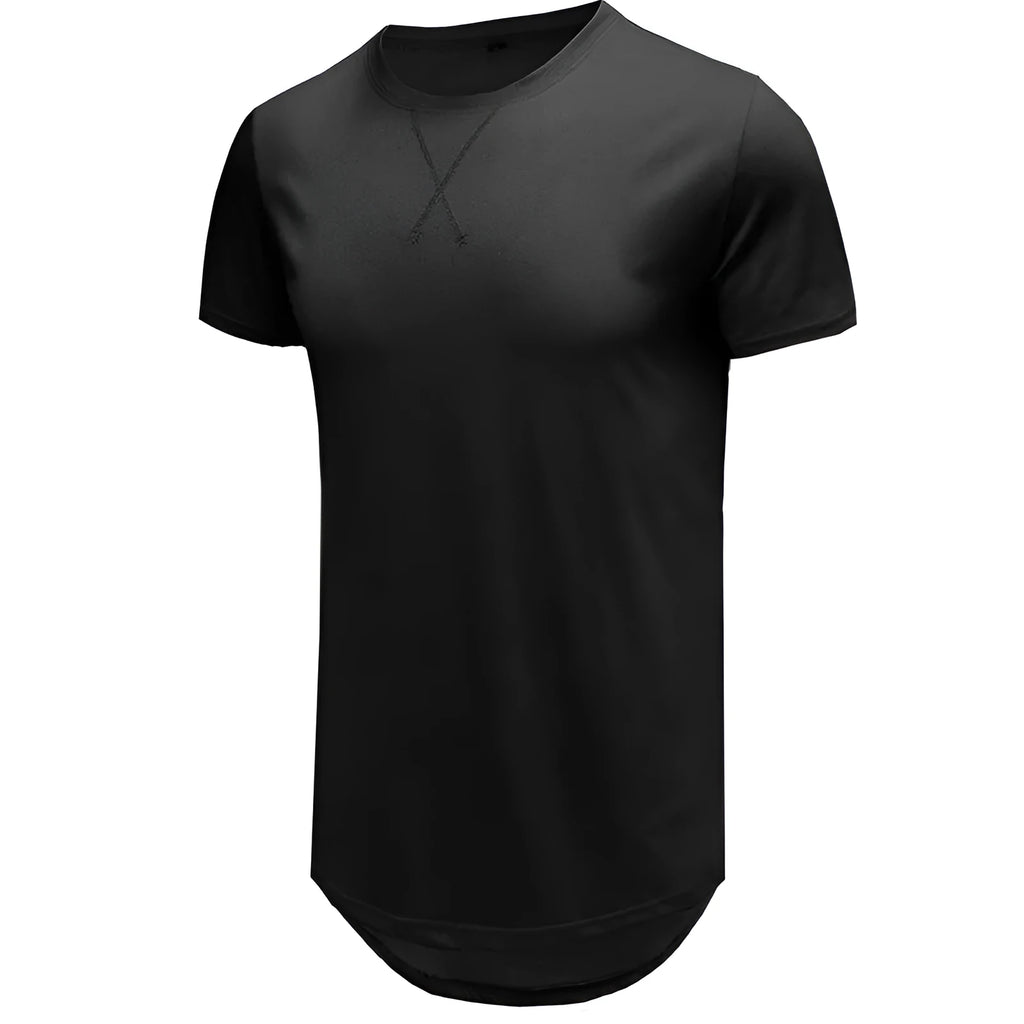 Men's slim fit short-sleeved cotton T-shirt in Army Green colour