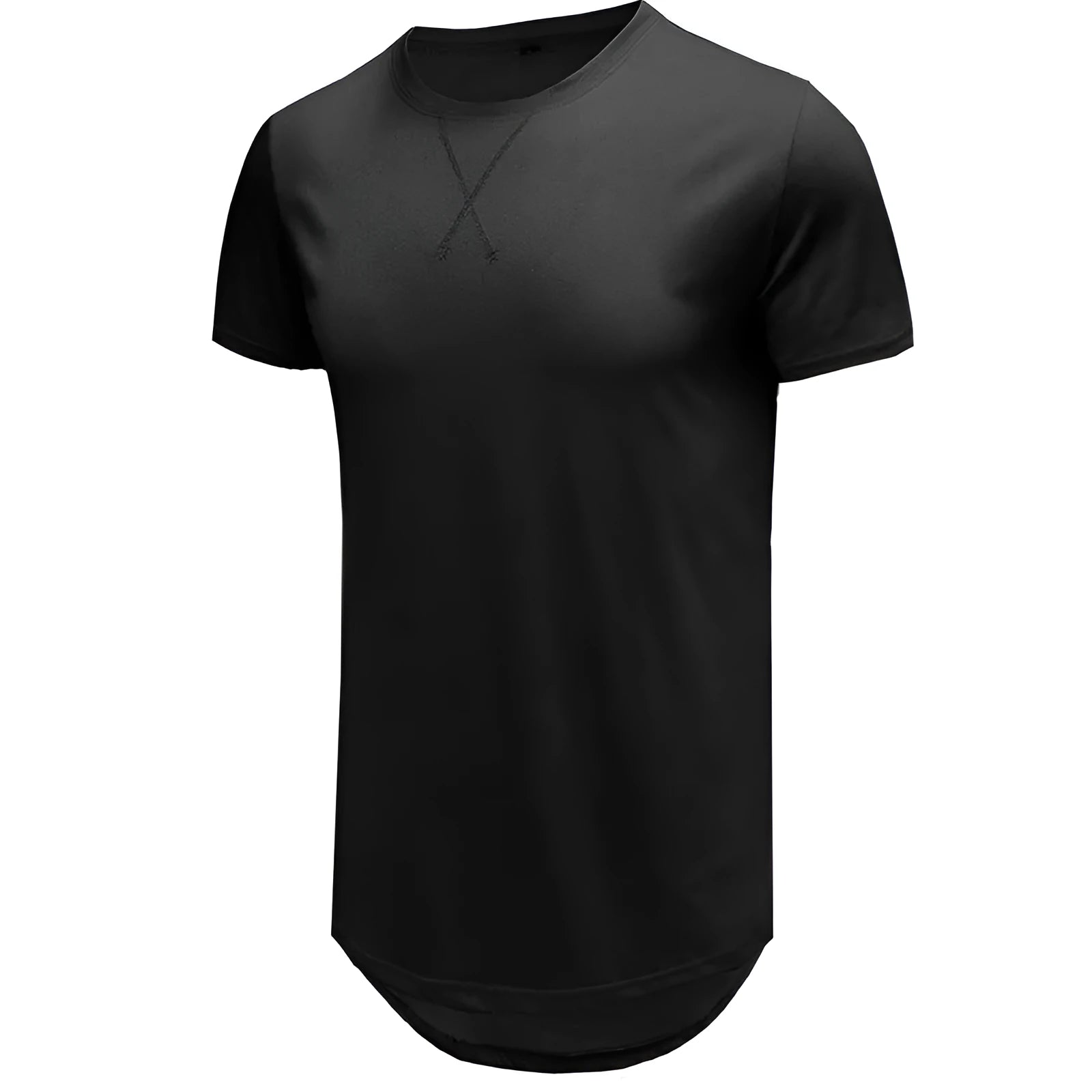 Men's slim fit short-sleeved cotton T-shirt in Army Green colour