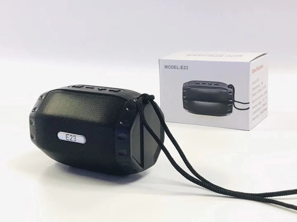 Small portable Bluetooth speaker with USB connectivity in black, blue, pink, or purple colour options