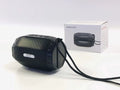 Small portable Bluetooth speaker with USB connectivity in black, blue, pink, or purple colour options