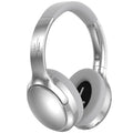 Retro-style brown wireless Bluetooth headset with metal details and sport headband design.