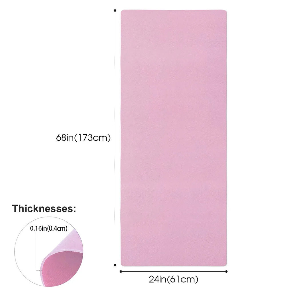 Portable EVA yoga mat for home nap and dance, 175×61cm, available in black, blue, pink, purple, 3mm or 4mm thick