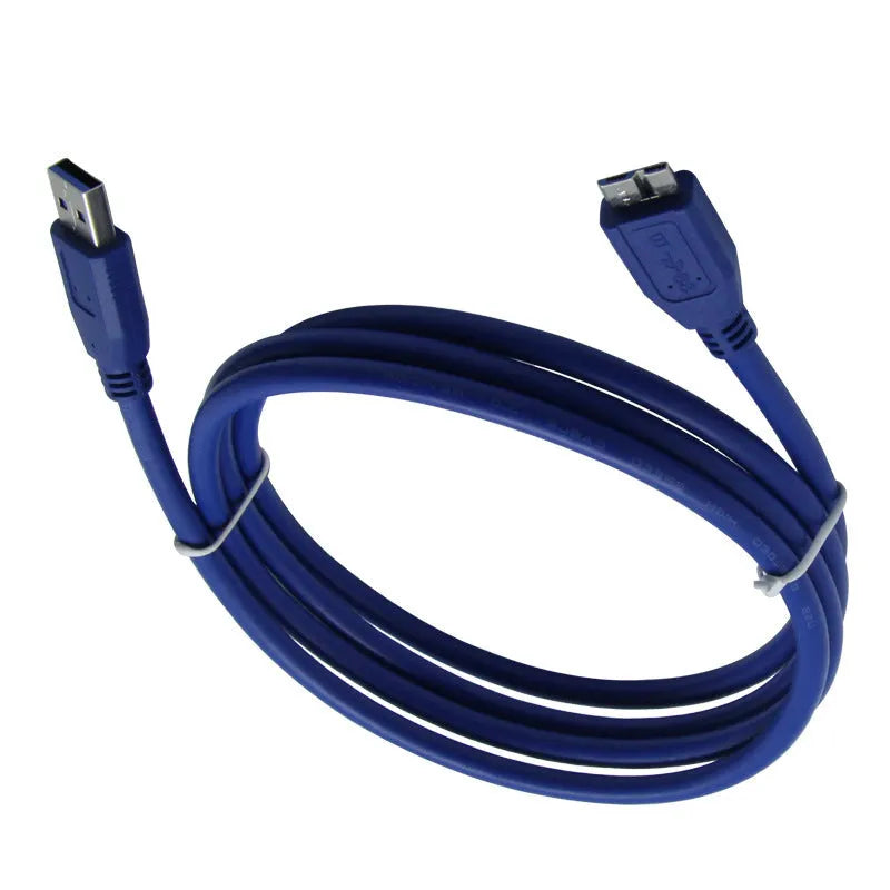 USB 3.0 data cable in blue and black with various length options for mobile hard disk connection