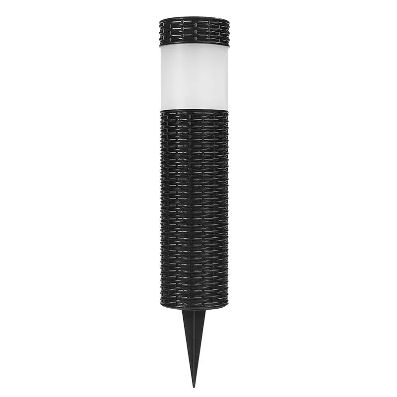 Outdoor waterproof garden light in abstraction design showing three light mode options.