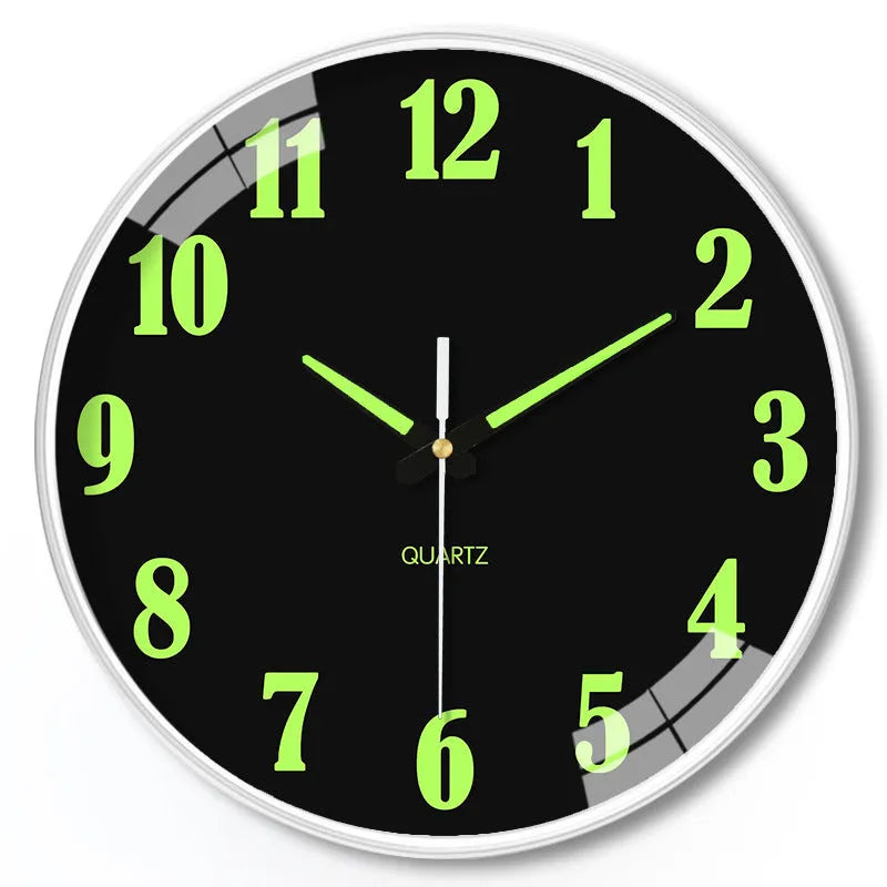 20cm diameter luminous wall clock with modern design and plastic shell for home and office use