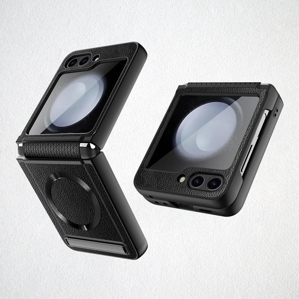 Drop-resistant PC phone case with magnetic suction for Samsung Z Flip, available in multiple colours