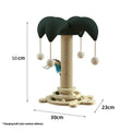 Solid wood cat scratching post with rotating sisal turntable in panda design pattern