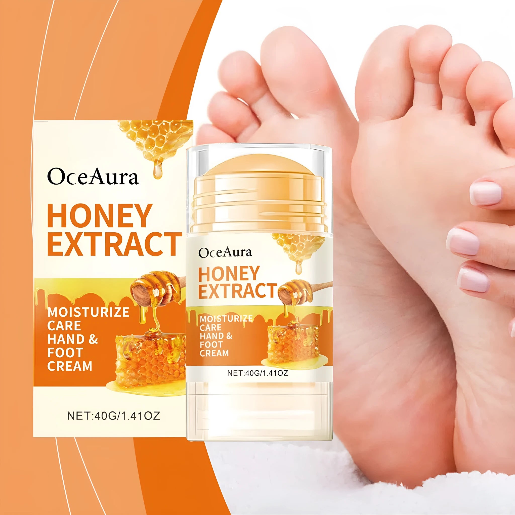 OCEAURA Honey Moisturising Care Stick, a 40g skincare balm in stick format.